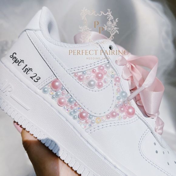 Wedding custom sneakers - air force 1 - Picture 1 of 4